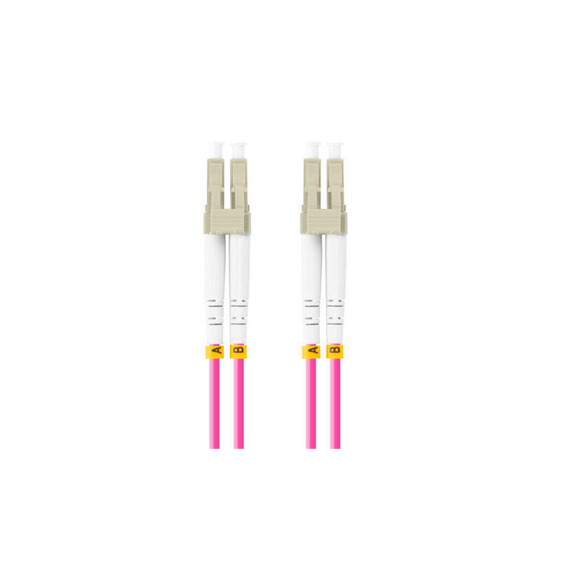 Lanberg Cable Fibra Óptica Lc Upc-Lc Upc Duplex 3m Lszh Om4 50 125 3.0mm Violet