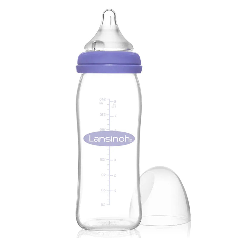 Lansinoh Glass Feeding Bottle With Naturalwave® Teat , 240ml, 77250