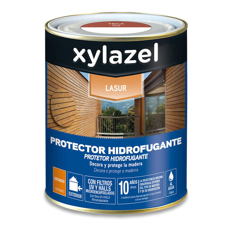 Lasur Decorativo Al Agua Satinado Teca 750 Ml