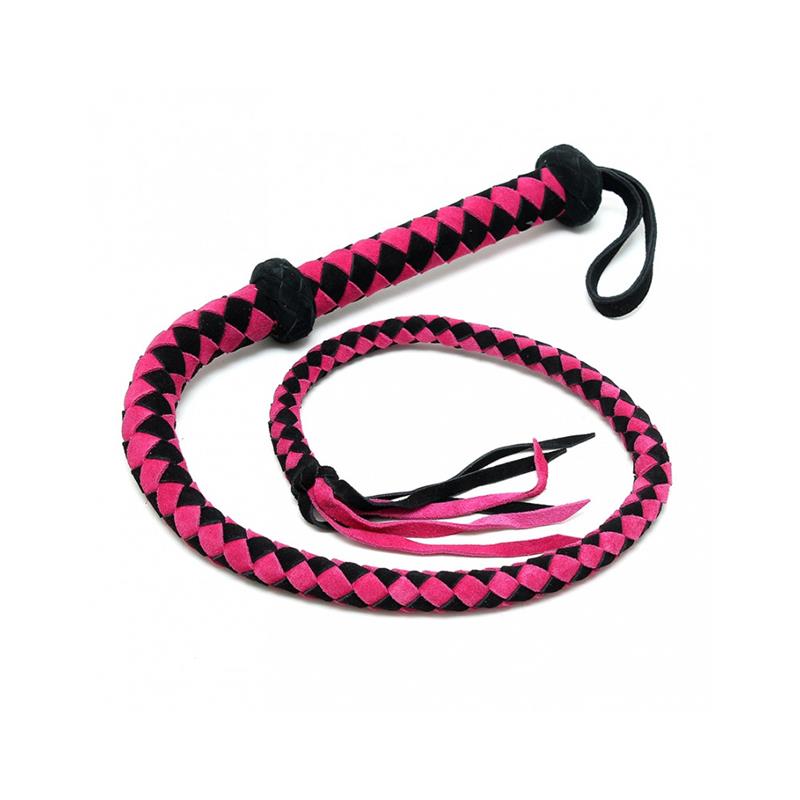 Látigo Árabe De Cuero Rosa 100 Cm
