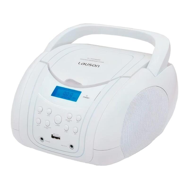 Lauson Cp756 Blanco Reproductor Radio Cd Con Altavoces Incorporados