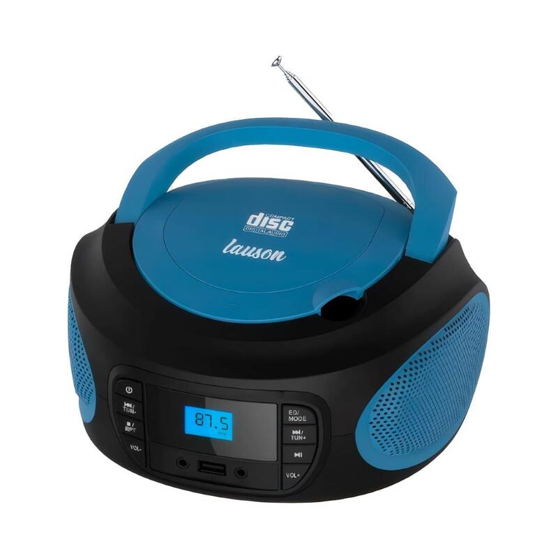 Lauson Llb793 Azul Reproductor Radio Cd Con Altavoces Incorporados