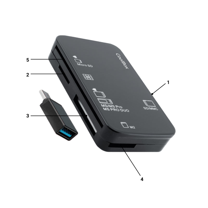 Lector Tarjetas Externo + Adaptador Coolbox