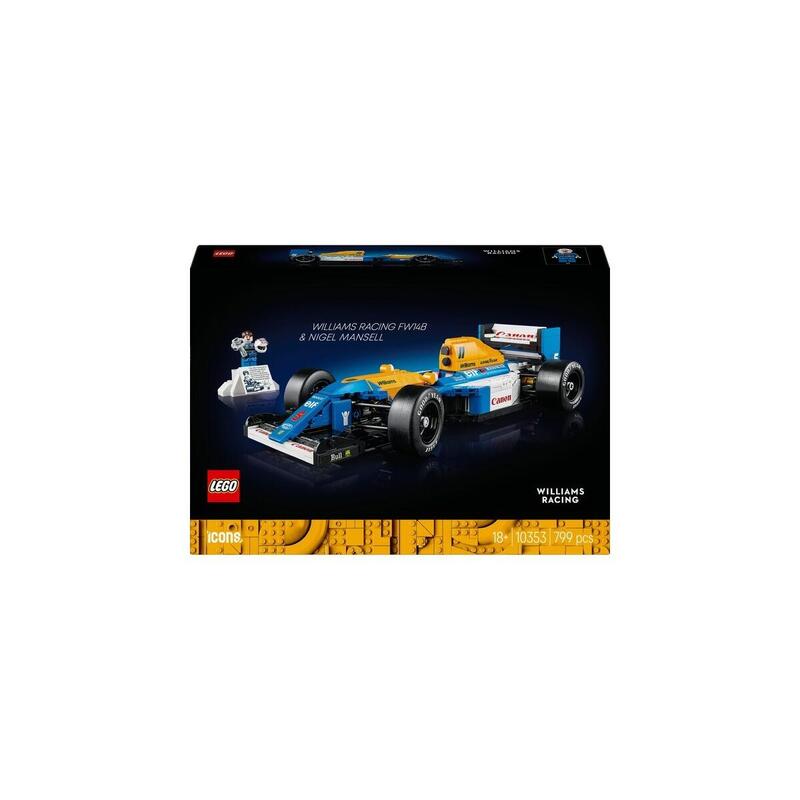 Lego 10353 Icons Williams Racing Fw14b Con Nigel Mansell, Juguete De Construcción 10353