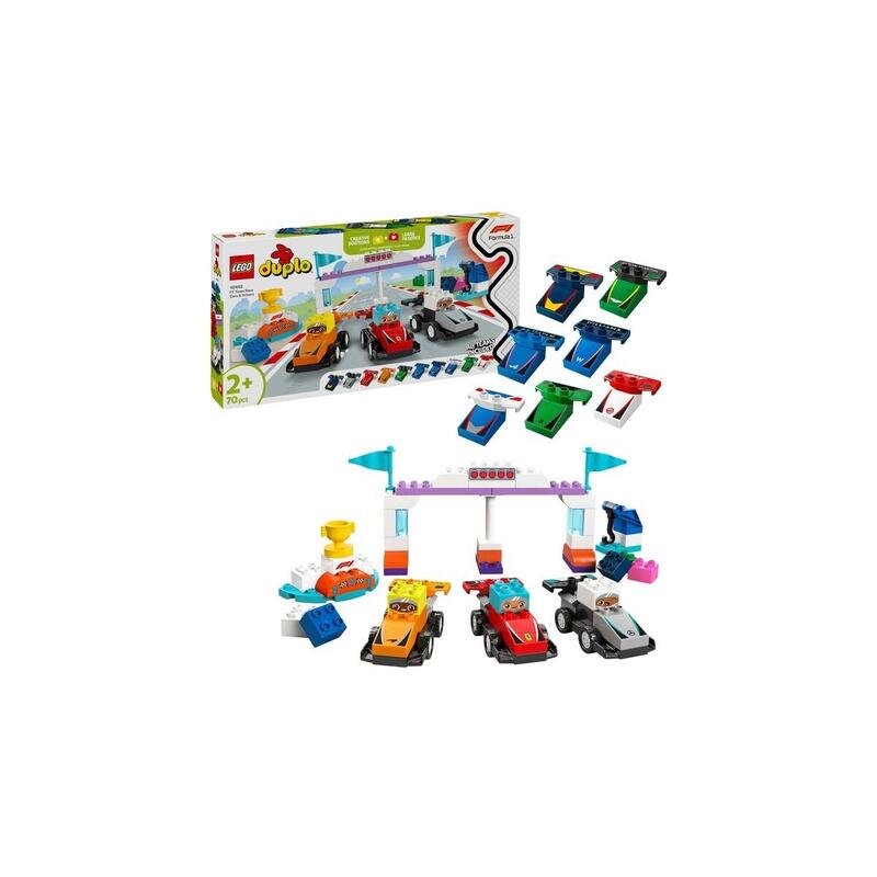 Lego 10445 Duplo F1 Team Coches De Carreras Con Corredores, Juguete De Construcción 10445