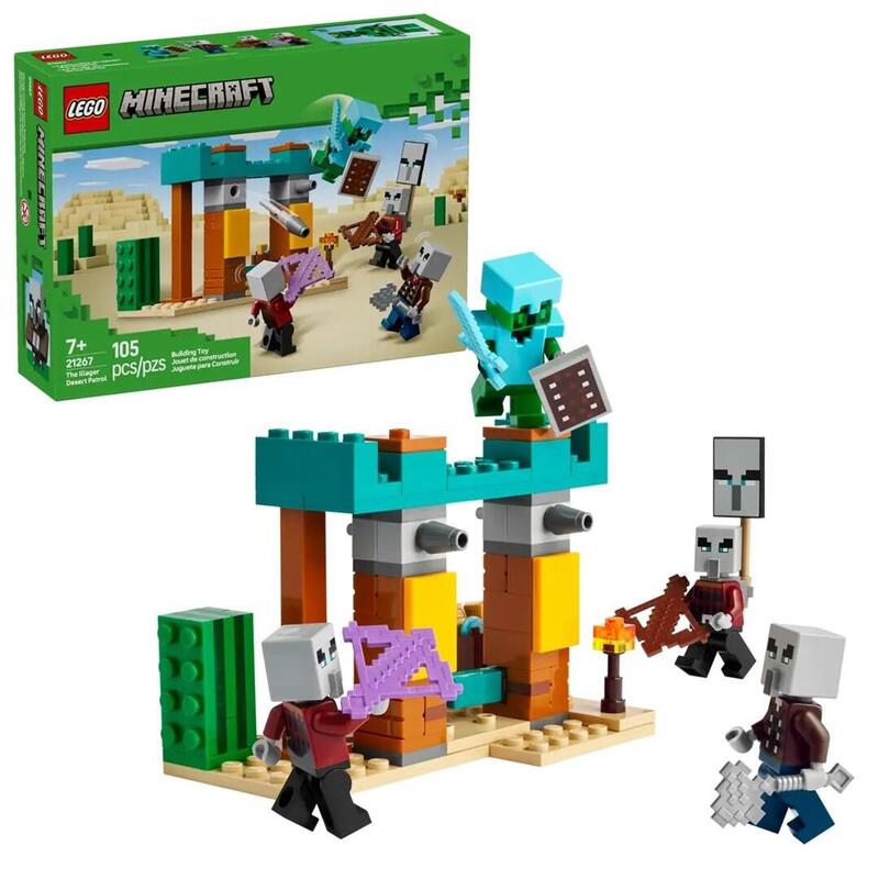 Lego 21267 Minecraft La Patrulla Del Desierto De Illager, Juguete De Construcción 21267