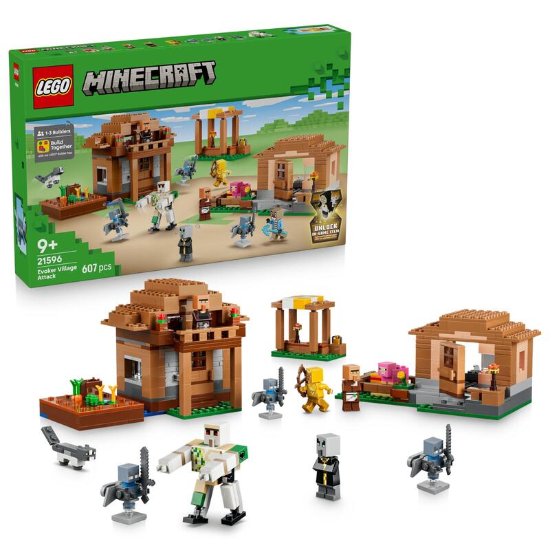 Lego 21596 Minecraft Angriff Des Magiers Auf Das Dorf 21596