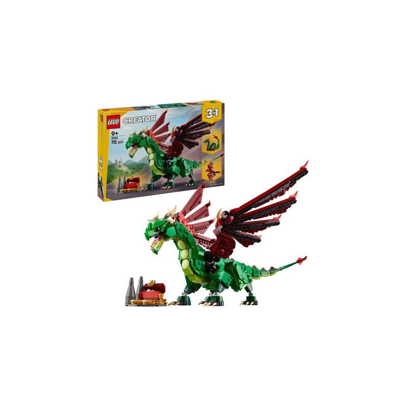 Lego 31161 Creator Juguete De Construcción Dragón Verde 3 En 1 31161