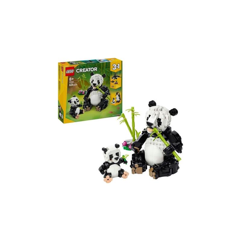Lego 31165 Creator Animales Salvajes 3 En 1: Juguete De Construcción De La Familia Panda 31165