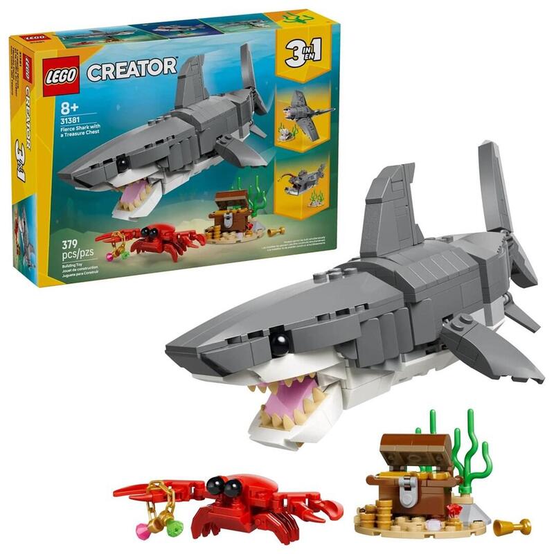 Lego 31381 Creator 3-In-1 Wilder Hai Mit Schatztruhe 31381
