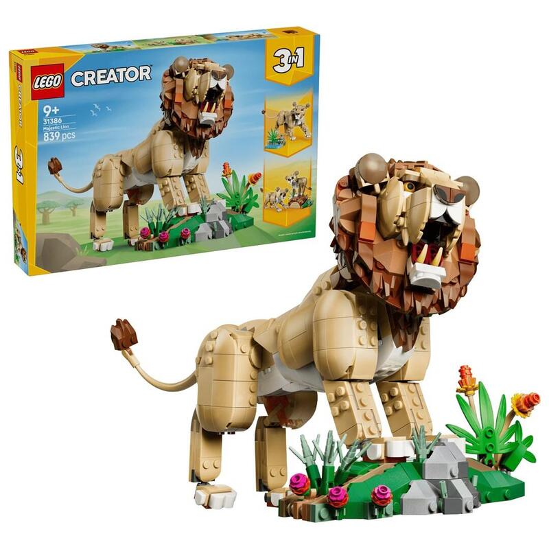 Lego 31386 Creator 3-In-1 Wilde Tiere: Majestätischer Löwe 31386