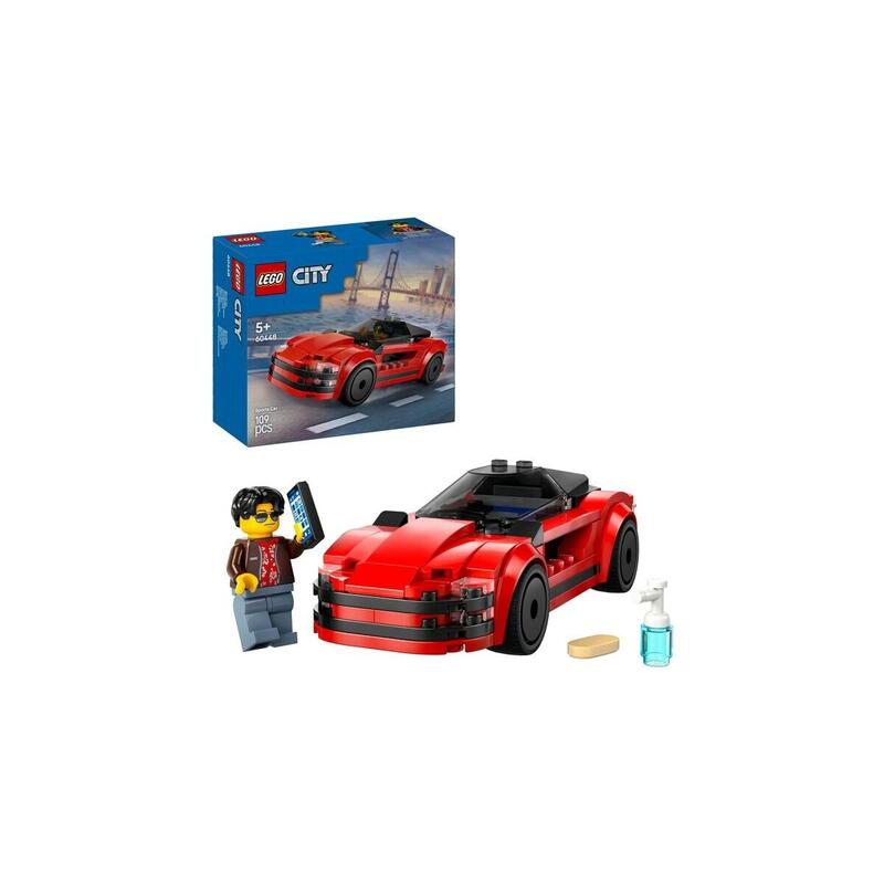 Lego 60448 City Coche Deportivo Rojo, Juguete De Construcción 60448