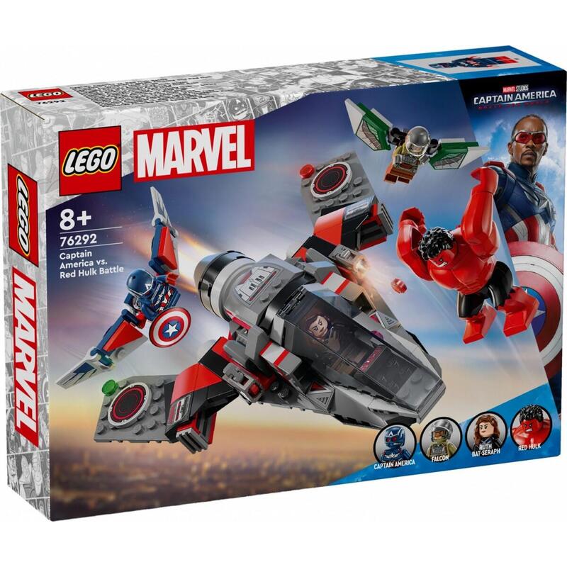 Lego 76292 Marvel Super Heroes Enfrentamiento Entre Capitán América Y Red Hulk, Juguete De Construcción 76292