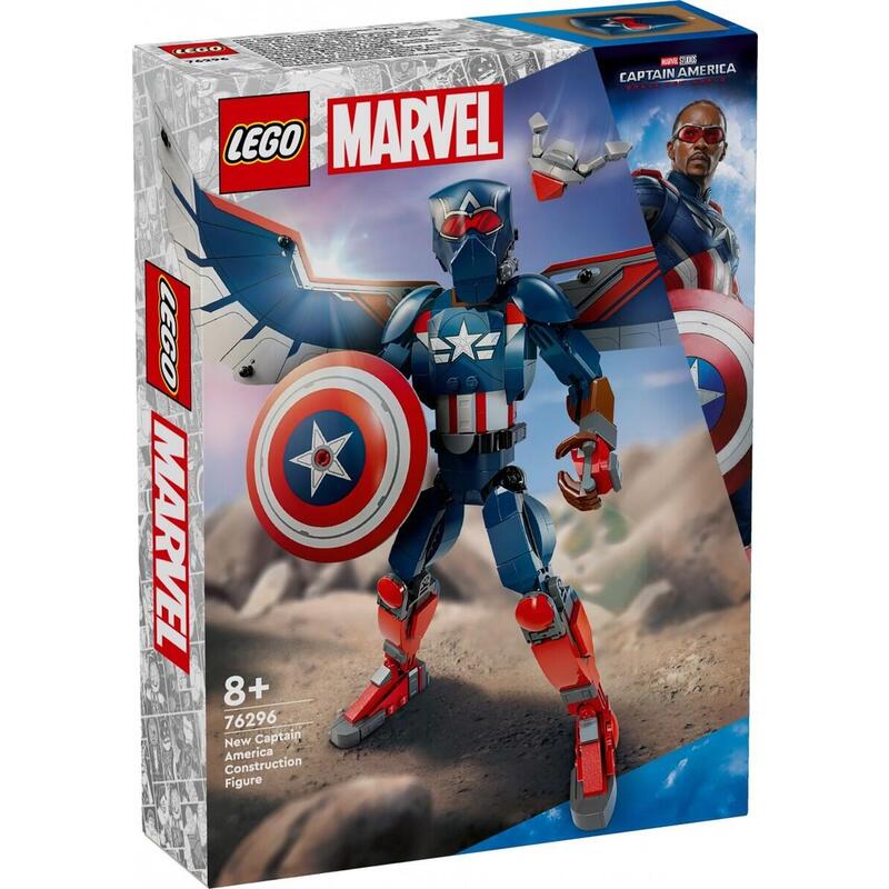 Lego 76296 Marvel Super Heroes Figura De Construcción Del Nuevo Capitán América, Juguete De Construcción 76296