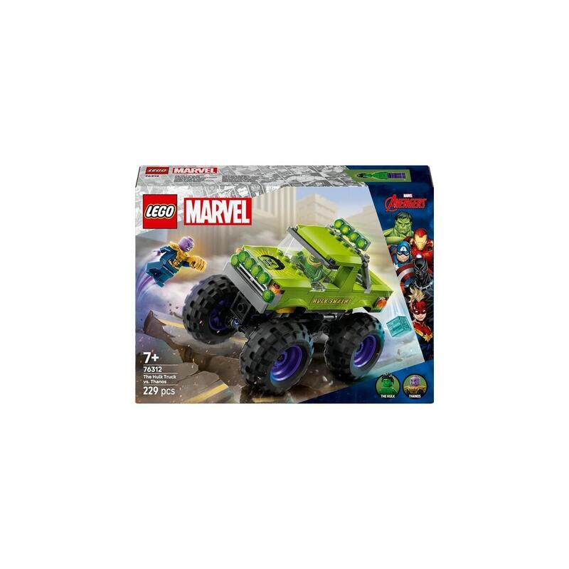 Lego 76312 Marvel Super Heroes Marvel Hulk Truck Vs. Thanos, Juguete De Construcción 76312