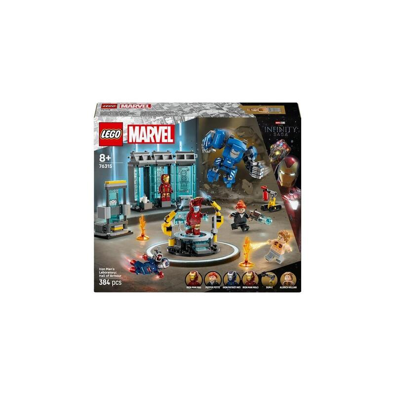Lego 76315 Marvel Super Heroes Laboratorio De Iron Man: Salón De Armaduras, Juguete De Construcción 76315