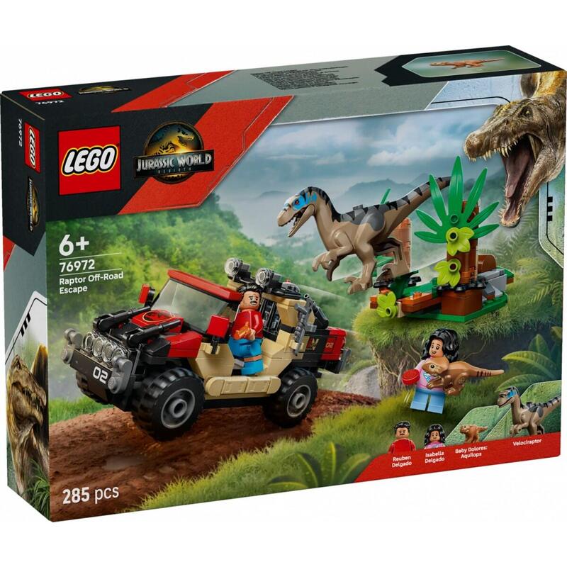 Lego 76972 Jurassic World Raptor: Verfolgungsjagd Mit Dem Geländewagen 76972