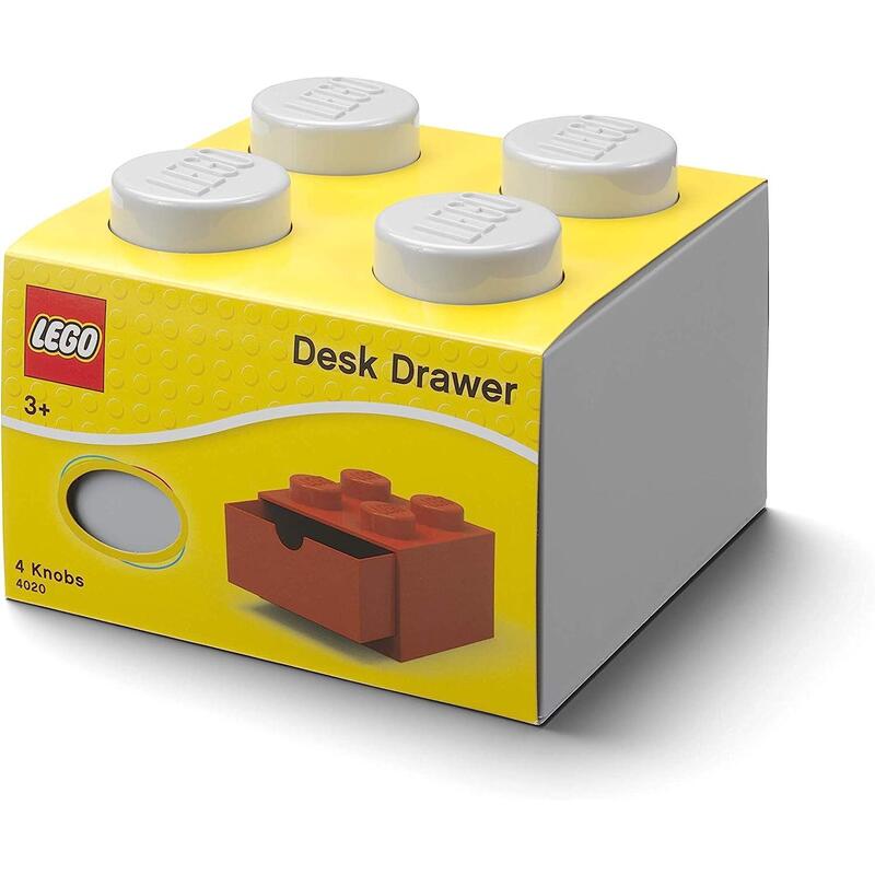 Lego- Cajón De Escritorio 4 Espigas, Blanco, Color, Pequeño (Room Copenhagen 40201735)