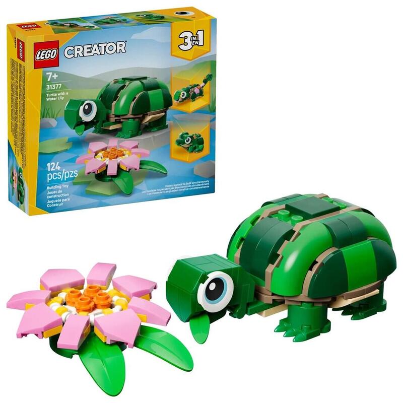 Lego Creator 3 En 1 31377 Tortuga Con Una Flor De Nenúfar