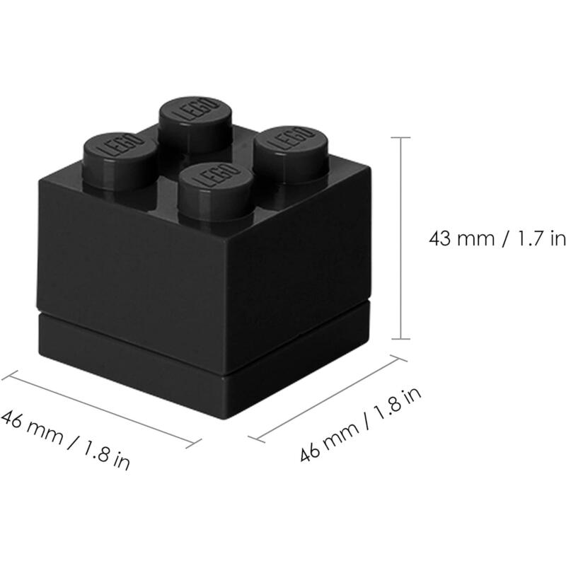 Lego - Mini Caja De Almuerzo 4, Color Negro (Room Copenhagen A/S 40111733)