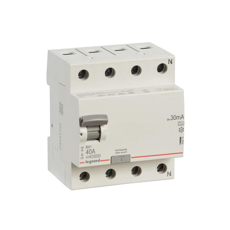 Legrand 402075 Rx3 Fi-Schalter 40a 4-Polig 30ma Typ A 400vac 4te
