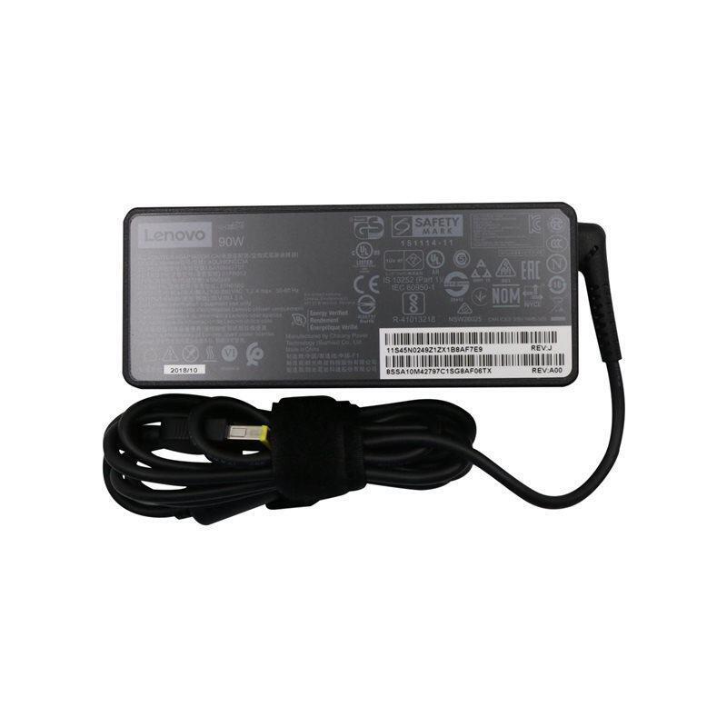 Lenovo Cargador 20v 4.5a 90w Con Cable Alimentación Para Lenovo Thinkpad X1 Carbon 01fr052