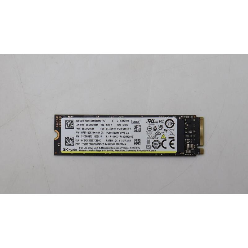 Lenovo Ssd 512gb M.2.2280 Pcie 4x4