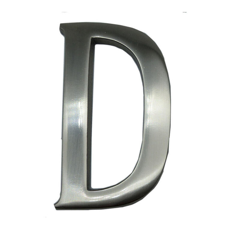 Letra D Niquel Mate 10cm Fijación Invisible Edm