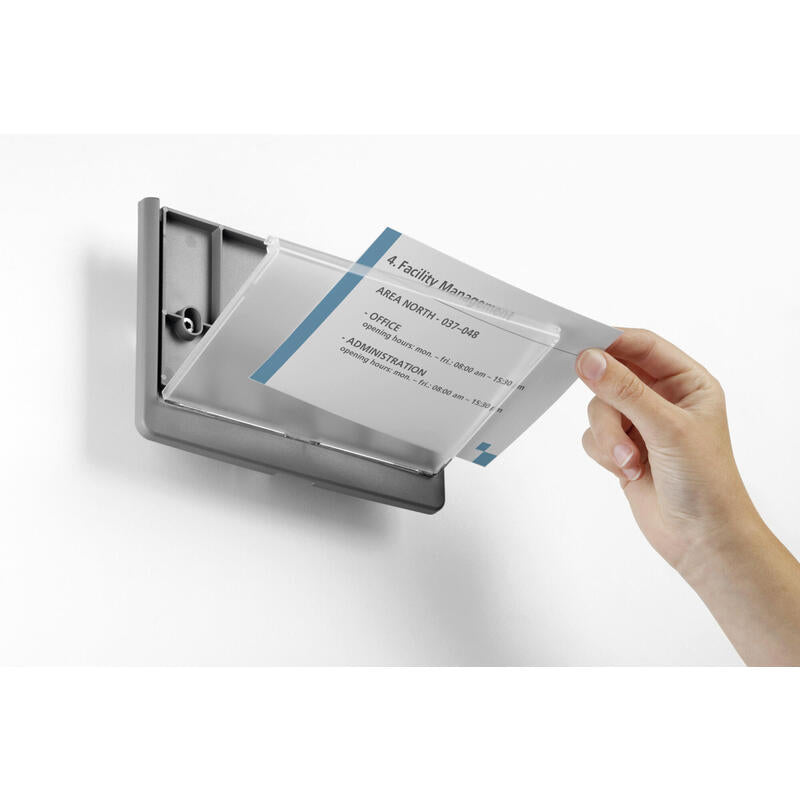 Letrero Puerta Durable Clcksign149x52.5 Pegado Tornillos Grafito