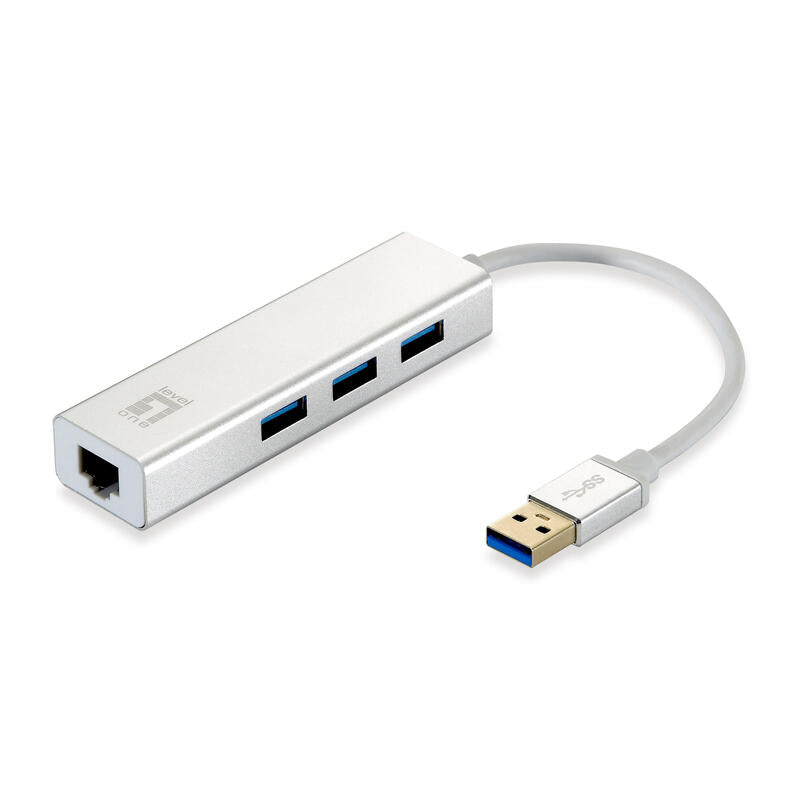 Level One Adaptador Usb 3.0 Rj45 Gigabit Con Hub Usb-0503