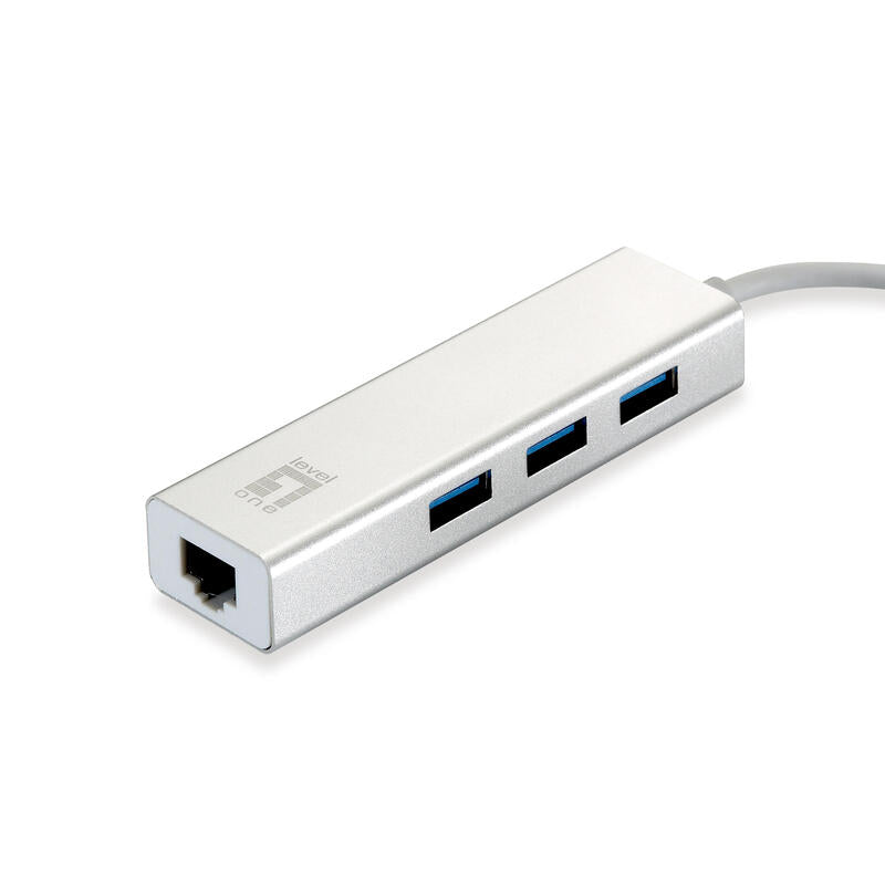 Level One Adaptador Usb 3.0 Rj45 Gigabit Con Hub Usb-0503