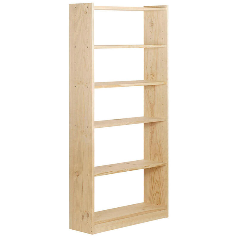 Libreria Gala 6 Baldas De 80cm Pino Macizo 79,6x25x184,7cm Astigarraga