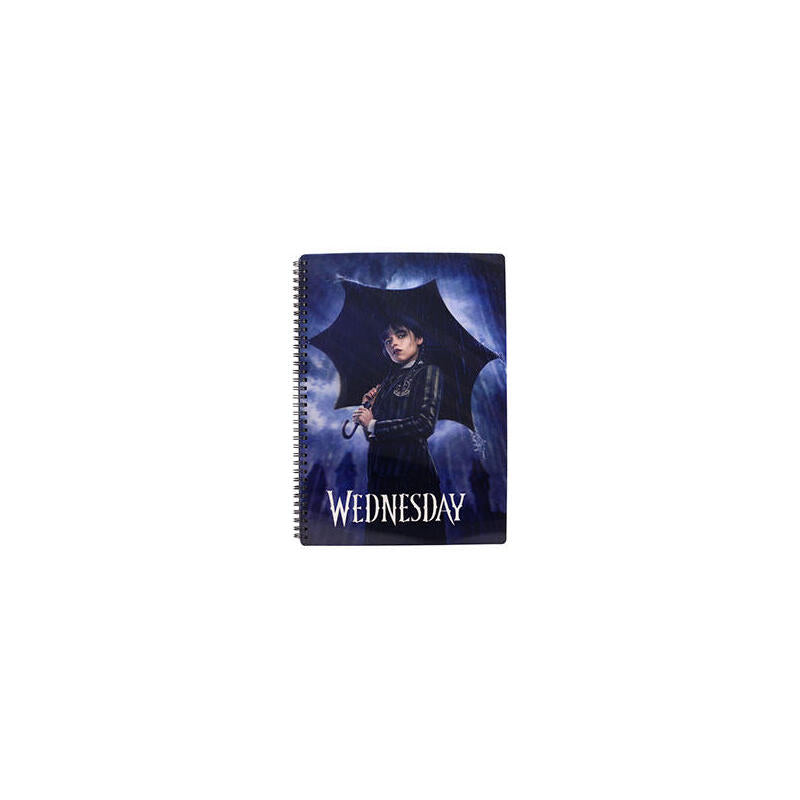 Libreta Efecto 3d 30x21cm Lluvia Wednesday