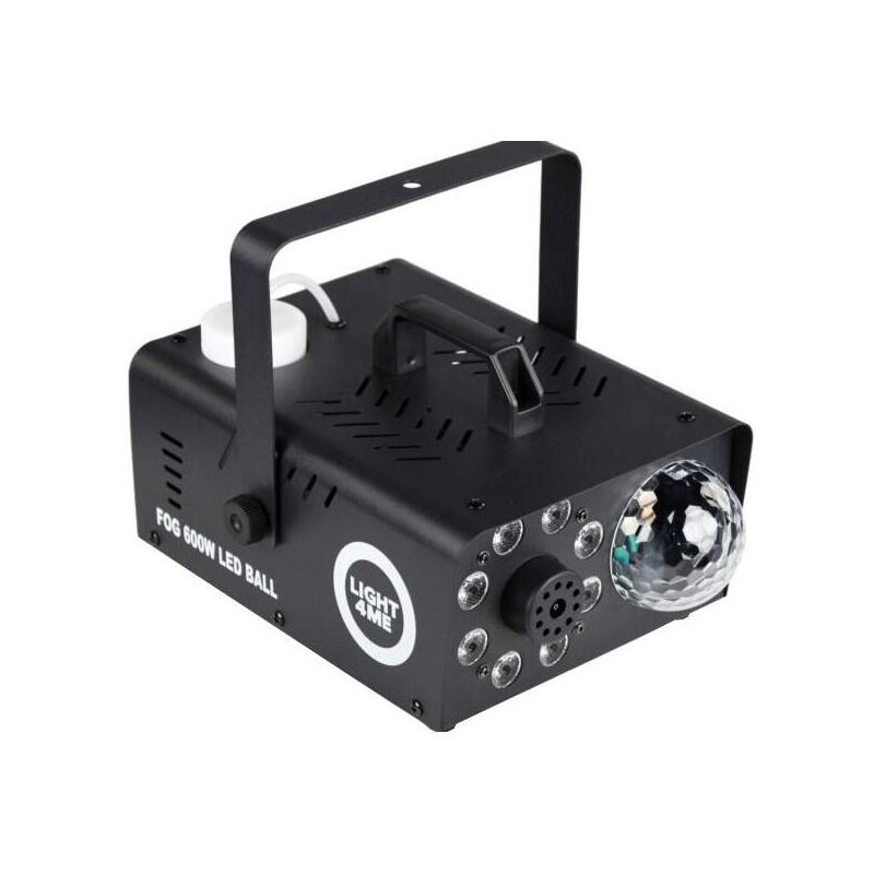 Light4me Fog 600w Led Ball - Wytwornica Dymu/Mgly Efekt Podswietlenia Dymu/Kula Dyskotekowa, Pilot Inalámbrico