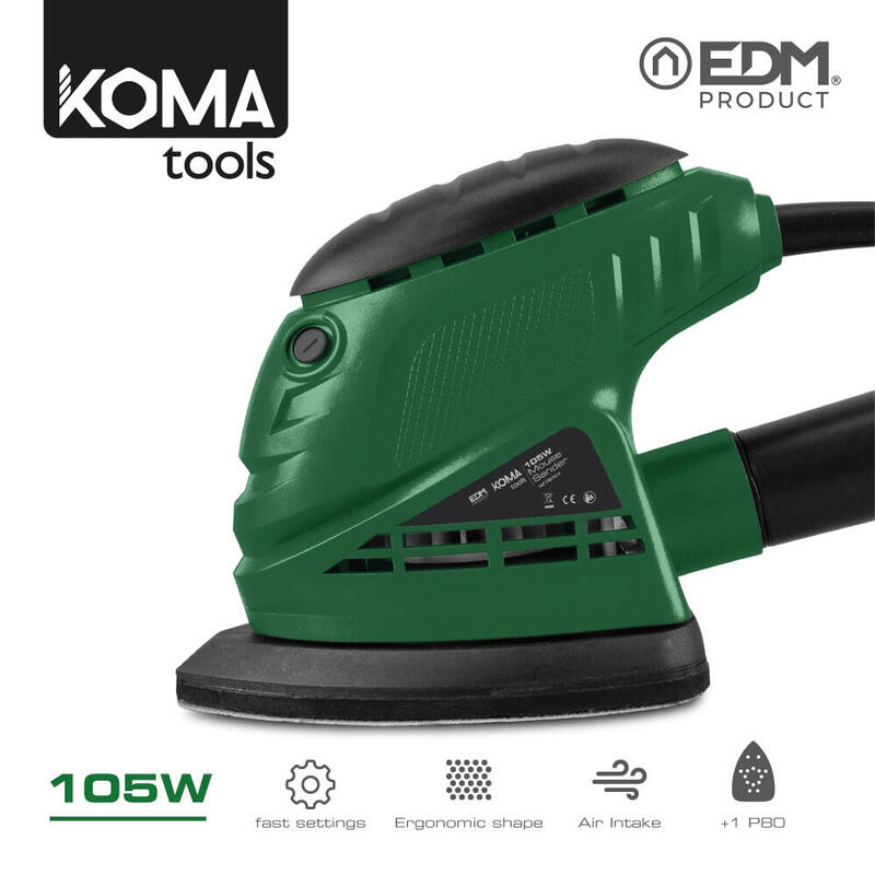Lijadora Tipo Mouse 105w 14,1x14,5cm Koma Tools