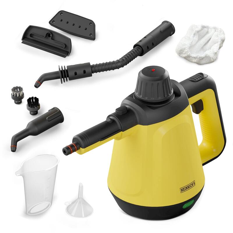 Limpiador De Vapor Heinrichs De Mano Para El Hogar, Tiempo De Calentamiento Corto De 5 Minutos, Depósito De Agua De 400 Ml, Presión De Vapor De 3,5 Bares, Cable De 5 M, Para Coche, Cocina, Baño