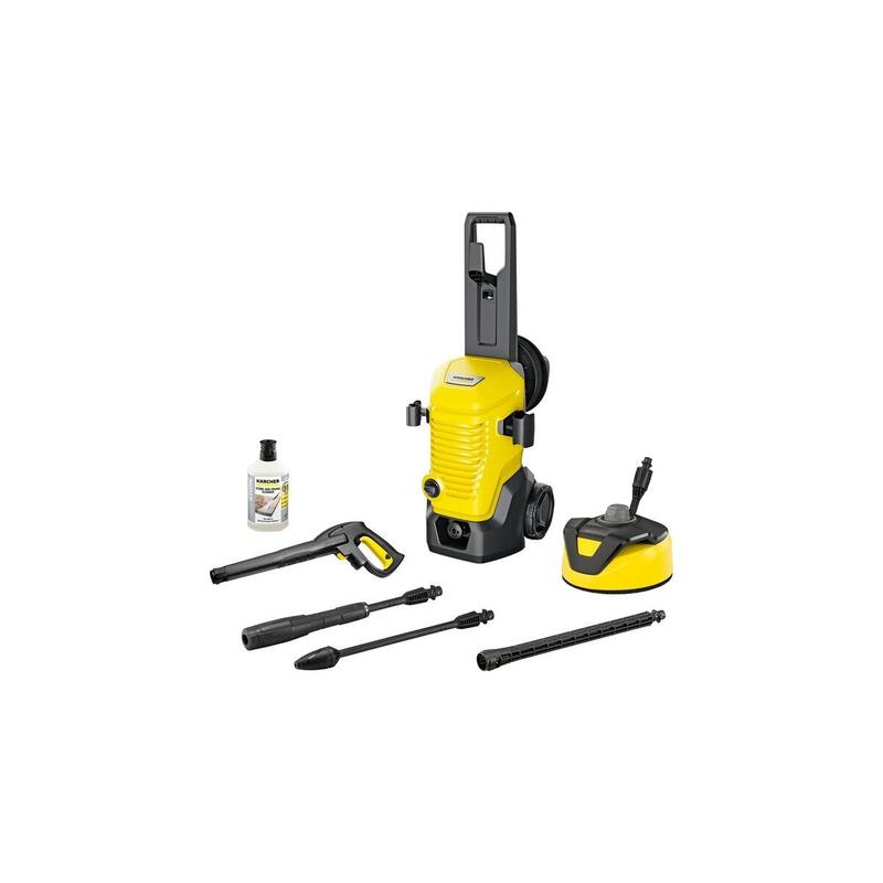 Limpiadora De Alta Presión Kärcher K 4 Wcm Premium Home Amarillo/Negro, Con Chorro De Suciedad, Enrollador De Manguera Y Limpiador De Superficies 1.324-232.0