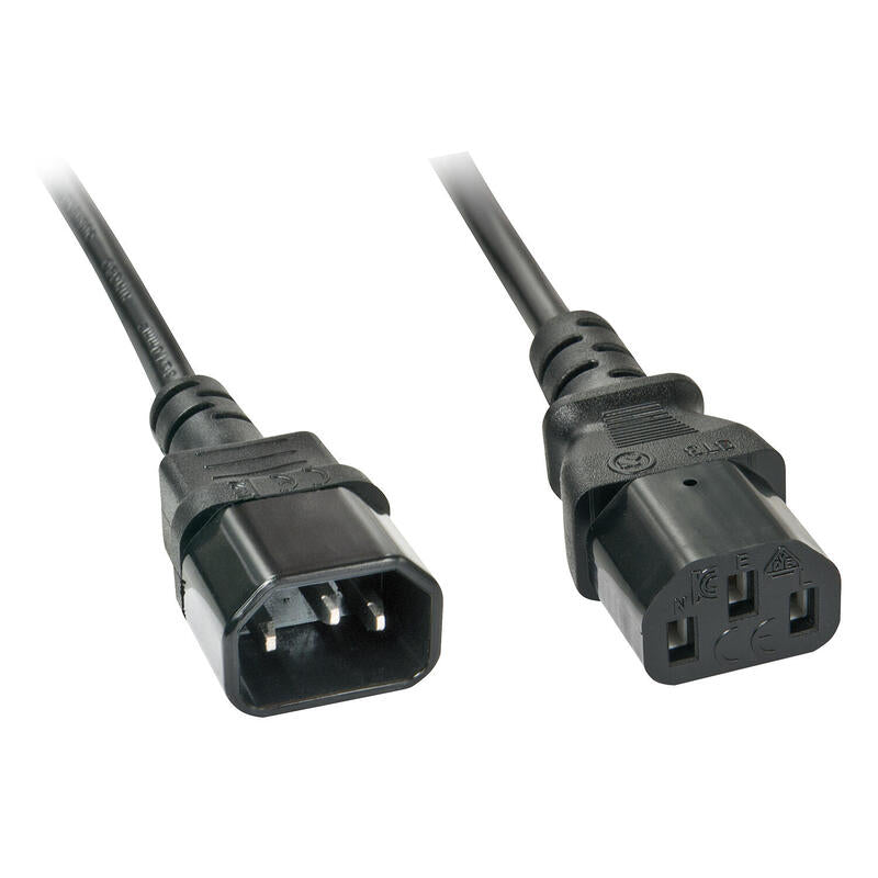 Lindy 30332 Cable De Alimentacion Negro 3 M C13 Acoplador C14 Acoplador