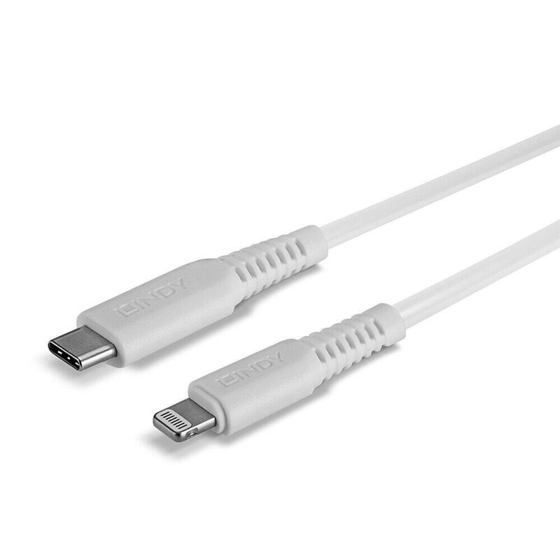 Lindy 31315 Cable De Conector Lightning 0,5 M Blanco