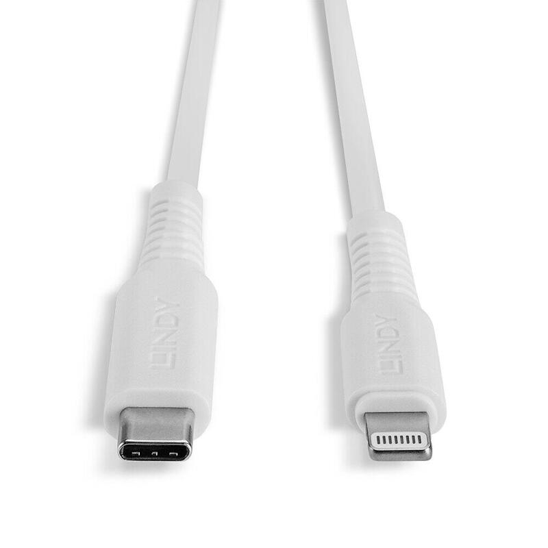 Lindy 31317 Cable De Conector Lightning 2 M Blanco (Lindy 2m Usb C To Lightning Cable White)