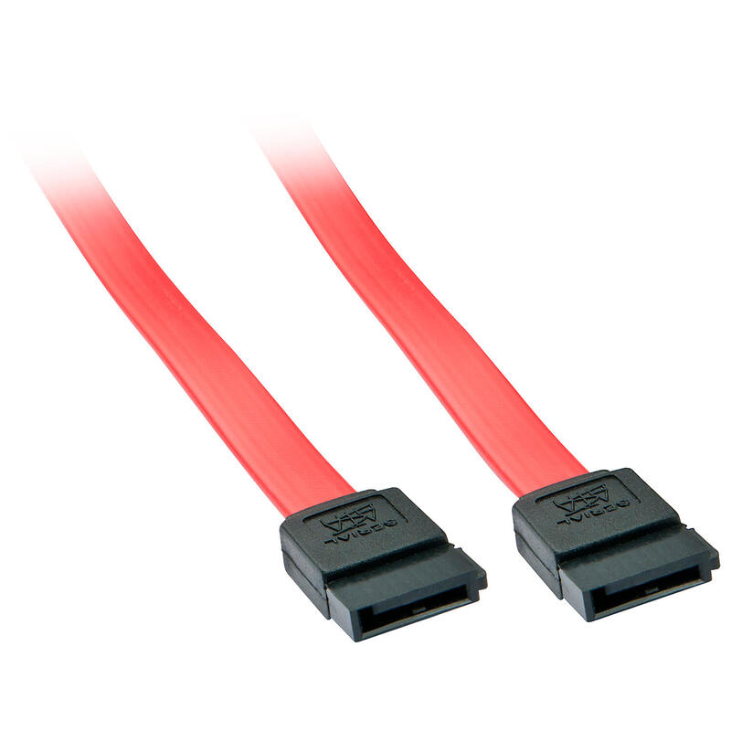 Lindy 33324 Cable De Sata 0,5 M Negro, Rojo
