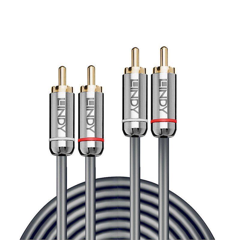 Lindy 35347 Cable De Audio 3 M 2 X Rca Antracita