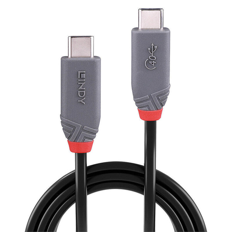 Lindy 36947 Cable Usb 0,8 M Usb4 Gen 3x2 Usb C Negro