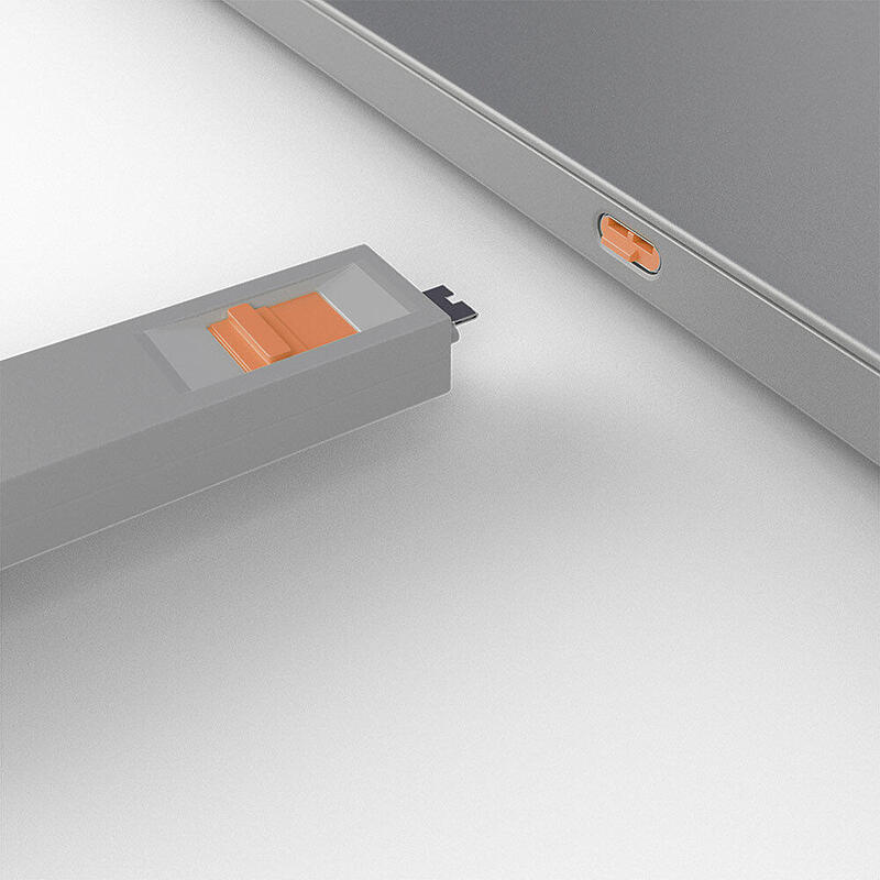 Lindy 40428 Bloqueador De Puerto Llave De Bloqueador De Puerto Usb Tipo C Gris, Naranja 4 Pieza(S)