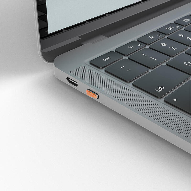 Lindy 40428 Bloqueador De Puerto Llave De Bloqueador De Puerto Usb Tipo C Gris, Naranja 4 Pieza(S)
