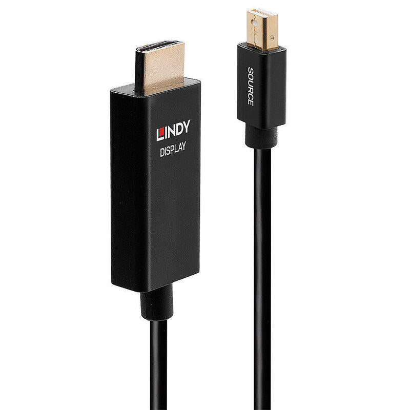 Lindy 40920 Video Cable Adapter 0.5 M Mini Displayport Hdmi Black