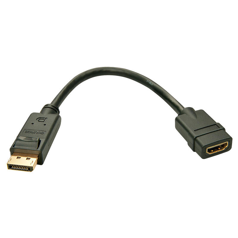 Lindy 41005 Adaptador Displayport Hdmi Negro 0,15 M