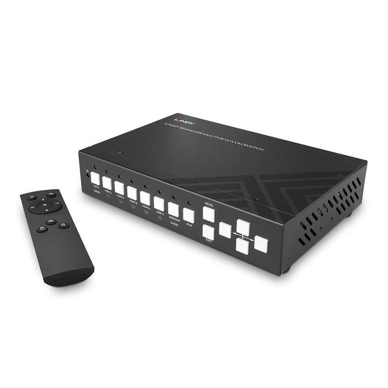 Lindy 5 Port Kvm Switch Seamless Multiview 4hdmi 1usb Tipo C