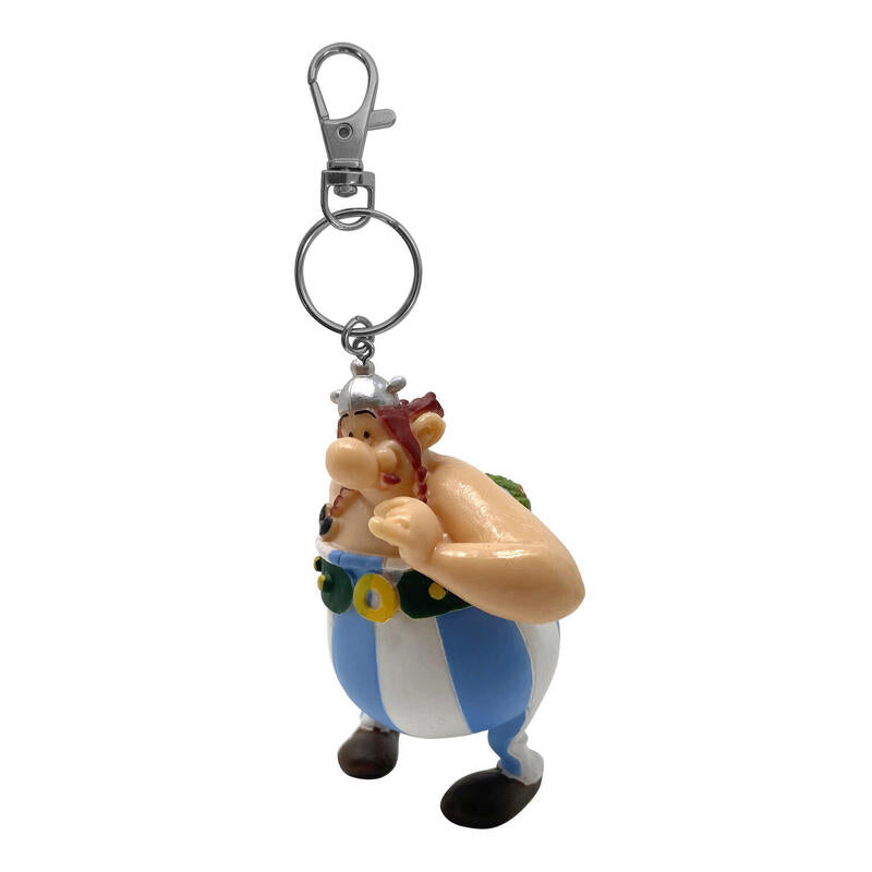 Llavero Obelix Enamorado Con Flores 13cm