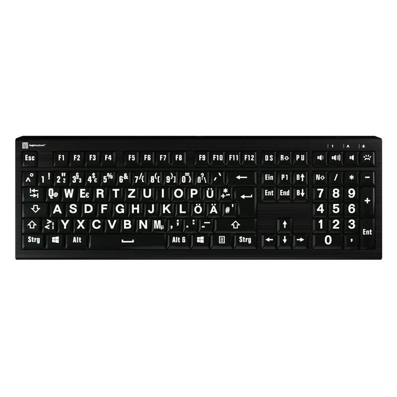 Logickeyboard Xl-Print Astra 2 Blanco On Negro De (Pc)